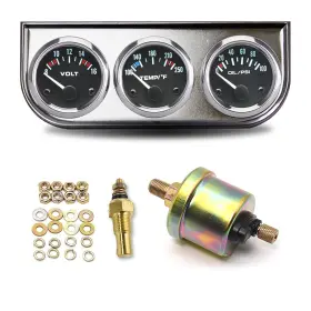0769fuwu 902885715878 Triple Gauge Kit Oil/volt/water 2 Inch Chrome Oil Temp Water Tem 0769fuwu 902885715878 Triple Gauge Kit Oil/volt/water 2 Inch Chrome Oil Temp Water Tem