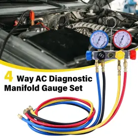 Va-0356 8milelake Ac Gauge 4 Way Automotive Set For R134a R22 R410a R404a R #3