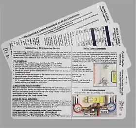 Ac Service Tech Llc 860003018705 Hvac Quick Reference Cards For Refrigerant Charging And Troubleshooting #2