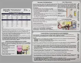 Ac Service Tech Llc 860003018705 Hvac Quick Reference Cards For Refrigerant Charging And Troubleshooting #3