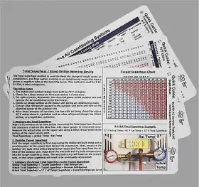 Ac Service Tech Llc 860003018705 Hvac Quick Reference Cards For Refrigerant Charging And Troubleshooting