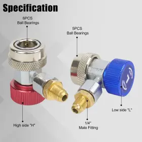Ad10402cn Adafirst Ac R134a Adjustable Quick Coupler Adapters Work As Auto Air Conditioning Mani #3