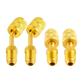 Aicel-adapter1 Aicel R410a Adapter 5/16 Inches Sae Female To 1/4 Male Flare 2 Angled
