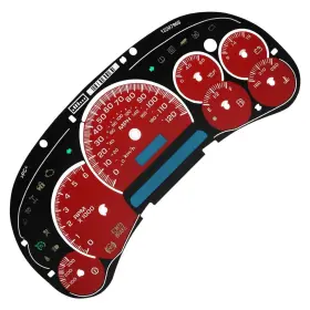 Allway 781108071184 Red Gauge Face Overlay Led Version Trans Temp Replacement For Gm Silverado Sierr #2