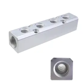 Hjl20240330 Antrader 4 Way Pneumatic Manifold Air Distribution 6 Port Silver