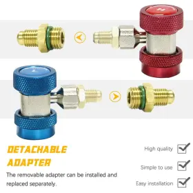 Ap82002kt Apeixoto Ac R134a Adapter Fittings Adjustable R-134a Connector 1/4 Inch Quick Co #2