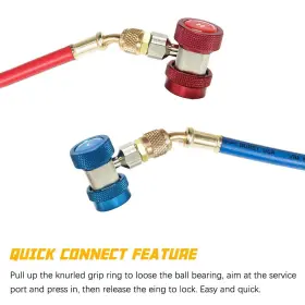 Ap82002kt Apeixoto Ac R134a Adapter Fittings Adjustable R-134a Connector 1/4 Inch Quick Co #3