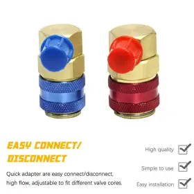 Ap82005kt Apeixoto Ac 134a Quick Coupler 1/4 Inch Sat Male Flare High Low Freon Mainfold Gauge R #2