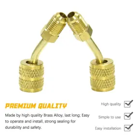 Ap82011kt Apeixoto R410a Adapter 5/16 Inch Sae Female And 1/4 Male Quick Coupler Angled Cha #2