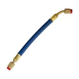 Mh380001bab Appion Megaflow 3/8in Hose - 1 Ft 1/4fl To 1/4fl-45 Blue