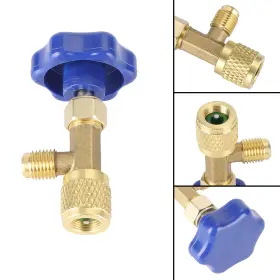 I025-a028-blu Artudatech 1/4 Sae Air Conditioning A/c Refrigerant Brass Can Tap Valve Opener Blue I025-a028-blu Artudatech 1/4 Sae Air Conditioning A/c Refrigerant Brass Can Tap Valve Opener Blue
