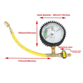 I025-a030 Artudatech Nitrogen Pressure Test Gauge For Air Conditioning Refrigerant Regulator #3 I025-a030 Artudatech Nitrogen Pressure Test Gauge For Air Conditioning Refrigerant Regulator #3