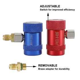 I025-a038 Artudatech Fit For 1/4 Inch Sae Refrigerant Connector Air Conditioner Replacement Adapter 2pcs #3