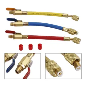 I025-a055 Artudatech 3pcs Charging Hose With Ball Valves For Refrigeration Air Condition Hvac