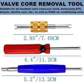 R134 Aukiss 736483631171 6pcs Valve Stem Removal Tool Kit R12 A/c Hvac Air Conditioner Schrader #2