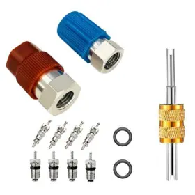Aukiss 736483631218 R12 To R134a Adapter High/low Ac Fitting Port Retrofit Conversion 1/