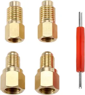 Aupoko 313112295272 R12 R22 To R134a Adapters Refrigerant Tank Adapter Kit With Valve
