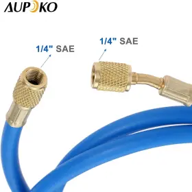 Aupoko 445008787776 R410a Ac Refrigerant Charging Hoses 60 Hvac Hose With 1 #3