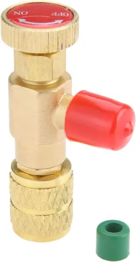 Aupoko 445032642607 R410a Refrigerant Charging Valve 1/4 Inch Male To 5/16 Female Safety Adapt