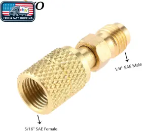 Aupoko 445037931997 R410a Mini Split Adapter 5/16 Inch Sae Female To 1/4 Male Flare #3 Aupoko 445037931997 R410a Mini Split Adapter 5/16 Inch Sae Female To 1/4 Male Flare #3