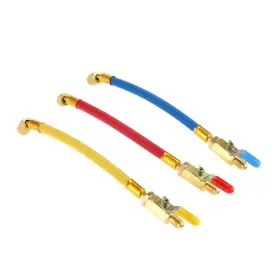 Aupoko 606034659889 R134a R410a R22 R12 Charging Hoses And Ball Valve Set Air Condition Refriger