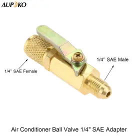 Aupoko 606034659896 Air Conditioner Ball Valve 1/4 Inch Sae Adapter Straight Shut-off For Hvac #2 Aupoko 606034659896 Air Conditioner Ball Valve 1/4 Inch Sae Adapter Straight Shut-off For Hvac #2
