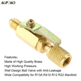 Aupoko 606034659896 Air Conditioner Ball Valve 1/4 Inch Sae Adapter Straight Shut-off For Hvac #3 Aupoko 606034659896 Air Conditioner Ball Valve 1/4 Inch Sae Adapter Straight Shut-off For Hvac #3
