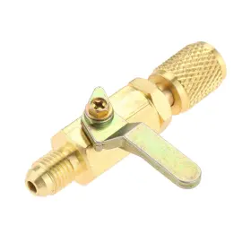 Aupoko 606034659896 Air Conditioner Ball Valve 1/4 Inch Sae Adapter Straight Shut-off For Hvac Aupoko 606034659896 Air Conditioner Ball Valve 1/4 Inch Sae Adapter Straight Shut-off For Hvac