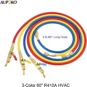 Aupoko 606034661004 Refrigerant A/c Charging Hoses With Ball Valves 3-color 60 Inch R410a Hvac 1/4 S #3 Aupoko 606034661004 Refrigerant A/c Charging Hoses With Ball Valves 3-color 60 Inch R410a Hvac 1/4 S #3