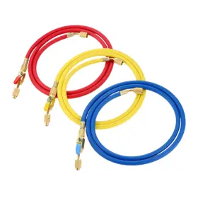 Aupoko 606034661004 Refrigerant A/c Charging Hoses With Ball Valves 3-color 60 Inch R410a Hvac 1/4 S Aupoko 606034661004 Refrigerant A/c Charging Hoses With Ball Valves 3-color 60 Inch R410a Hvac 1/4 S