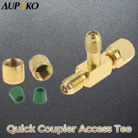 Aupoko 606034661387 Quick Coupler Access Tee 1/4ftft Valves Core Adapter With Swivel Con #2 Aupoko 606034661387 Quick Coupler Access Tee 1/4ftft Valves Core Adapter With Swivel Con #2