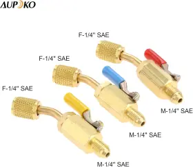 Sz100130055670rk Aupoko Air Conditioning Refrigerant Angled Compact Ball Valve 1/4 Sae R410a #2