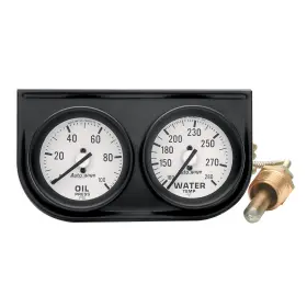 2.3125 Auto Meter 046074023262 2326 Gage Black 2 Inch Mechanical Two-gauge Console