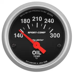 Auto Meter 046074033483 3348 Sport-comp Electric Oil Temperature Gauge