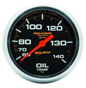 Auto Meter 046074054419 5441 Pro-comp Liquid-filled Mechanical Oil Temperature Gauge