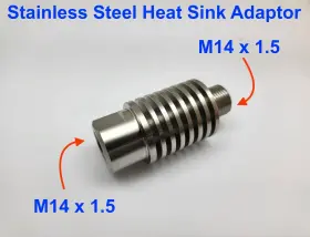 Poftm-heat-m14-m Autobahn88 4 Stainless Heat Sink Adaptor For High Temp Pressure Gauge Transmitter Sensor M14