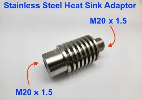 Poftm-heat-m20-m20 Autobahn88 Stainless Heat Sink Adaptor For High Temp Pressure Gauge Transmitter Sensor M20