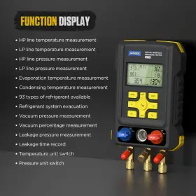 Autool 972697787981 Hvac Digital Manifold Gauge Set Ac Vacuum Pressure Tempera #2