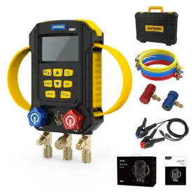 Autool 972697789107 Digital Manifold Gauge Hvac 95 Refrigerant Recharge Kit Vacuuming