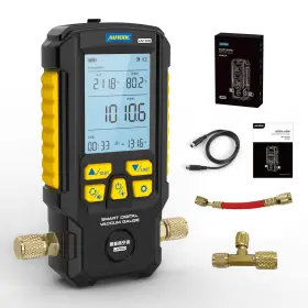 Lm100 Autool Digital Vacuum Gauge Set Hvac With Evacuation Mode Pr Lm100 Autool Digital Vacuum Gauge Set Hvac With Evacuation Mode Pr