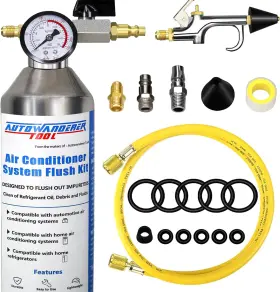 Autowanderer Tool 445000357359 Ac Flush Kit Air Conditioner System Canister Gun Set For Clean A/c Line