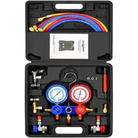 Awt-1105c Autowanderer Tool 3 Way Manifold Gauge Air Conditioning Diagnostic Freon Charging Set - Fits R1