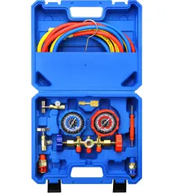 Awt-1108mblue Autowanderer Tool R134a Ac Gauge Set Manifold Air Conditioning Freon Charging Wit