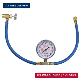 Baco Engineering P1081fusa Bacoeng Ac Freon Refrigerant Recharge Charge Hose Kit 1/4 Inch Can Tap With Gauge