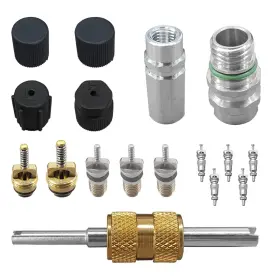 Bdzmc-bc-186 Bdzmc 17pcs Car Air Conditioning Valve Core Kit R12 R134a Teflon Seal Cap Ki