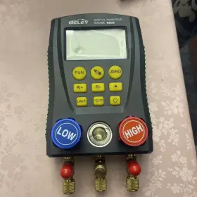 D-600 Beley Digital Manifold Gauge 2-way Valve Block Used With Case