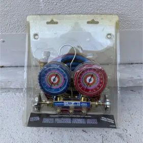 Cs040-001n Bestech Deluxe Manifold Gauge Set R-134a 2 Valves Blue Red Yellow Hoses