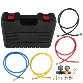 04z67y Bfo Ac Diagnostic Kit For R134a R22 R410a With 4-way Gauge And Tool Collection