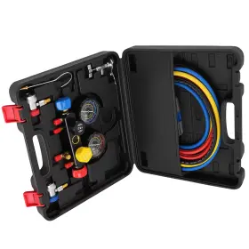 Ac21so Bfo 4-way Service Kit For R134a R22 R410a With Manifold Gauge And Brass Adapters