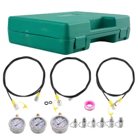 Gsc468 Bfo Hydraulic Pressure Testing Gauge Diagnostic Couplings Kit For Excavator 3 Gauges